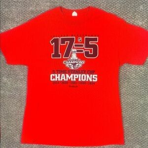 Red Stanley Cup Champions T-Shirt
